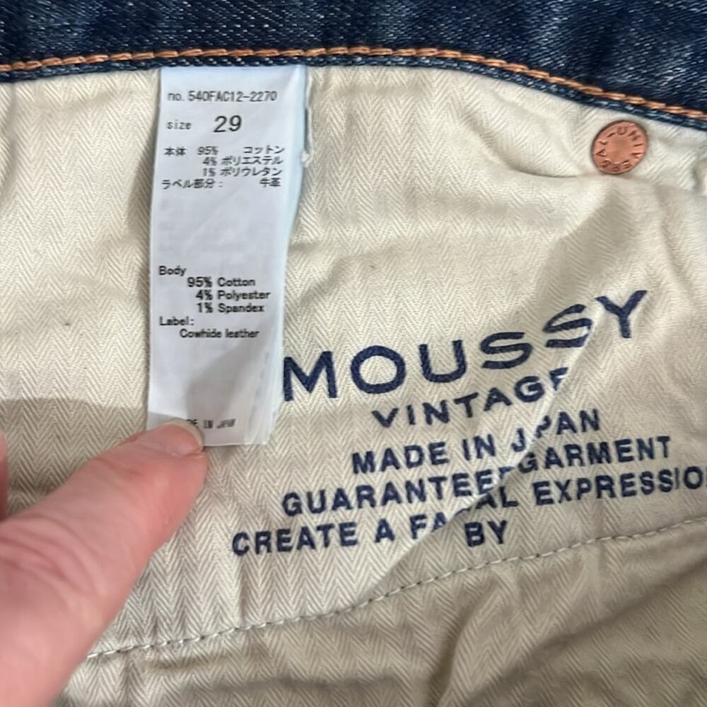 Moussy Women's SZ 29 Jeans High Rise Skinny Medium Wash Distressed Sustainable - Picture 10 of 10